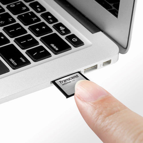 Transcend JetDrive Lite 350 removable storage expansion card for MacBook Pro Retina 15-inch Mid 2012 to Early 2013 Transcend JetDrive Lite 350 removable storage expansion card for MacBook Pro Retina 15-inch Mid 2012 to Early 2013